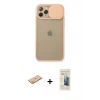 MARSİLYAN™- iPhone 11 Pro Kılıf Vadi Çizgi - Siyah 6D Mat Seramik Hayalet Nano Ekran Koruyucu + Renkli Kamera Lens Koruma Cam - TU