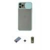 MARSİLYAN™- iPhone 11 Pro Kılıf Vadi Çizgi - Siyah Joko Magic 5D Hayalet Cam + Metal Kamera Lens Koruma Cam - KI
