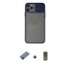 MARSİLYAN™- iPhone 11 Pro Kılıf Vadi Çizgi - Siyah Joko Magic 5D Hayalet Cam + Metal Kamera Lens Koruma Cam - KI