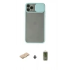 MARSİLYAN™- iPhone 11 Pro Kılıf Vadi Çizgi - Siyah Joko Magic 5D Hayalet Cam + Renkli Kamera Lens Koruma Cam - SI
