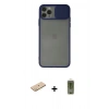 MARSİLYAN™- iPhone 11 Pro Kılıf Vadi Çizgi - Siyah Joko Magic 5D Hayalet Cam + Renkli Kamera Lens Koruma Cam - SI