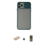 MARSİLYAN™- iPhone 11 Pro Kılıf Vadi Çizgi - Siyah Joko Magic 5D Hayalet Cam + Renkli Kamera Lens Koruma Cam - SI