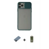 MARSİLYAN™- iPhone 11 Pro Kılıf Vadi Çizgi - Siyah Joko Magic 5D Hayalet Cam + Shine Kamera Lens Koruma Cam - SH