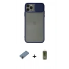 MARSİLYAN™- iPhone 11 Pro Kılıf Vadi Çizgi - Siyah Joko Magic 5D Hayalet Cam + Shine Kamera Lens Koruma Cam - GI