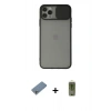 MARSİLYAN™- iPhone 11 Pro Kılıf Vadi Çizgi - Siyah Joko Magic 5D Hayalet Cam + Shine Kamera Lens Koruma Cam - GS