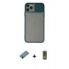 MARSİLYAN™- iPhone 11 Pro Kılıf Vadi Çizgi - Siyah Joko Magic 5D Hayalet Cam + Shine Kamera Lens Koruma Cam - GI