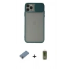 MARSİLYAN™- iPhone 11 Pro Kılıf Vadi Çizgi - Siyah Joko Magic 5D Hayalet Cam + Shine Kamera Lens Koruma Cam - GS