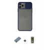 MARSİLYAN™- iPhone 11 Pro Kılıf Vadi Çizgi - Siyah Joko Magic 5D Hayalet Cam + Shine Kamera Lens Koruma Cam - GS