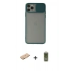 MARSİLYAN™- iPhone 11 Pro Kılıf Vadi Çizgi - Siyah Joko Magic 5D Hayalet Cam + Renkli Kamera Lens Koruma Cam - TU
