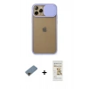 MARSİLYAN™- iPhone 11 Pro Kılıf Vadi Çizgi - Siyah Mat Seramik Nano Ekran Koruyucu + Shine Kamera Lens Koruma Cam - GD