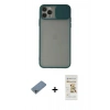 MARSİLYAN™- iPhone 11 Pro Kılıf Vadi Çizgi - Siyah Mat Seramik Nano Ekran Koruyucu + Shine Kamera Lens Koruma Cam - SABE