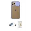 MARSİLYAN™- iPhone 11 Pro Kılıf Vadi Çizgi - Siyah Mat Seramik Nano Ekran Koruyucu + Shine Kamera Lens Koruma Cam - SH