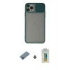 MARSİLYAN™- iPhone 11 Pro Kılıf Vadi Çizgi - Siyah Polymer Nano Ekran Koruyucu + Shine Kamera Lens Koruma Cam - GI
