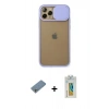 MARSİLYAN™- iPhone 11 Pro Kılıf Vadi Çizgi - Siyah Polymer Nano Ekran Koruyucu + Shine Kamera Lens Koruma Cam - GS