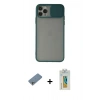 MARSİLYAN™- iPhone 11 Pro Kılıf Vadi Çizgi - Siyah Polymer Nano Ekran Koruyucu + Shine Kamera Lens Koruma Cam - GS