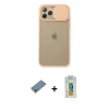 MARSİLYAN™- iPhone 11 Pro Kılıf Vadi Çizgi - Siyah Polymer Nano Ekran Koruyucu + Shine Kamera Lens Koruma Cam - GS