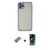 MARSİLYAN™- iPhone 11 Pro Kılıf Vadi Minimal - Şeffaf 360 Full Body Arka Koruyucu + Shine Kamera Lens Koruma Cam - GD