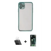 MARSİLYAN™- iPhone 11 Pro Kılıf Vadi Minimal - Şeffaf 360 Full Body Arka Koruyucu + Kamera Lens Koruma Cam - SF