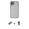 MARSİLYAN™- iPhone 11 Pro Kılıf Vadi Minimal - Siyah Joko Magic 5D Hayalet Cam + Metal Kamera Lens Koruma Cam - KI
