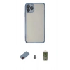 MARSİLYAN™- iPhone 11 Pro Kılıf Vadi Minimal - Siyah Joko Magic 5D Hayalet Cam + Metal Kamera Lens Koruma Cam - KI