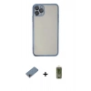 MARSİLYAN™- iPhone 11 Pro Kılıf Vadi Minimal - Siyah Joko Magic 5D Hayalet Cam + Shine Kamera Lens Koruma Cam - GI