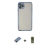 MARSİLYAN™- iPhone 11 Pro Kılıf Vadi Minimal - Siyah Joko Magic 5D Hayalet Cam + Shine Kamera Lens Koruma Cam - SH