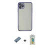 MARSİLYAN™- iPhone 11 Pro Kılıf Vadi Minimal - Siyah Polymer Nano Ekran Koruyucu + Shine Kamera Lens Koruma Cam - MI
