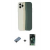 MARSİLYAN™- iPhone 11 Pro Kılıf Yadigar Çizgi - Şeffaf 360 Full Body Arka Koruyucu + Shine Kamera Lens Koruma Cam - GD