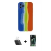 MARSİLYAN™- iPhone 11 Pro Kılıf Yadigar Çizgi - Şeffaf 360 Full Body Arka Koruyucu + Kamera Lens Koruma Cam - SF
