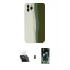 MARSİLYAN™- iPhone 11 Pro Kılıf Yadigar Çizgi - Şeffaf 360 Full Body Arka Koruyucu + Kamera Lens Koruma Cam - SF