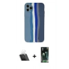 MARSİLYAN™- iPhone 11 Pro Kılıf Yadigar Çizgi - Şeffaf 360 Full Body Arka Koruyucu + Kamera Lens Koruma Cam - SF