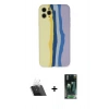 MARSİLYAN™- iPhone 11 Pro Kılıf Yadigar Çizgi - Şeffaf 360 Full Body Arka Koruyucu + Kamera Lens Koruma Cam - SF