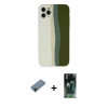 MARSİLYAN™- iPhone 11 Pro Kılıf Yadigar Çizgi - Şeffaf 360 Full Body Arka Koruyucu + Shine Kamera Lens Koruma Cam - SH