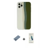 MARSİLYAN™- iPhone 11 Pro Kılıf Yadigar Çizgi - Şeffaf Pasifik Cam Ekran Koruyucu + Shine Kamera Lens Koruma Cam - MI