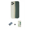 MARSİLYAN™- iPhone 11 Pro Kılıf Yadigar Çizgi - Siyah 20D Premium Cam Ekran Koruyucu + Shine Kamera Lens Koruma Cam - GI