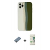 MARSİLYAN™- iPhone 11 Pro Kılıf Yadigar Çizgi - Siyah 20D Premium Cam Ekran Koruyucu + Shine Kamera Lens Koruma Cam - GS