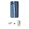 MARSİLYAN™- iPhone 11 Pro Kılıf Yadigar Çizgi - Siyah 20D Premium Cam Ekran Koruyucu + Renkli Kamera Lens Koruma Cam - MI