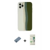 MARSİLYAN™- iPhone 11 Pro Kılıf Yadigar Çizgi - Siyah 20D Premium Cam Ekran Koruyucu + Shine Kamera Lens Koruma Cam - MI