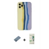 MARSİLYAN™- iPhone 11 Pro Kılıf Yadigar Çizgi - Siyah 20D Premium Cam Ekran Koruyucu + Shine Kamera Lens Koruma Cam - MI