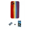 MARSİLYAN™- iPhone 11 Pro Kılıf Yadigar Çizgi - Siyah 34D Izgaralı Cam + Shine Kamera Lens Koruma Cam - SH