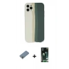 MARSİLYAN™- iPhone 11 Pro Kılıf Yadigar Çizgi - Siyah 360 Mat Full Body Arka Koruyucu + Shine Kamera Lens Koruma Cam - GS