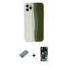 MARSİLYAN™- iPhone 11 Pro Kılıf Yadigar Çizgi - Siyah 360 Mat Full Body Arka Koruyucu + Shine Kamera Lens Koruma Cam - GS