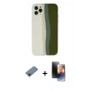 MARSİLYAN™- iPhone 11 Pro Kılıf Yadigar Çizgi - Siyah 3D Antistatik Mat Seramik Nano Ekran Koruyucu + Gold Shine Kamera Lens Koruma Cam