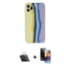 MARSİLYAN™- iPhone 11 Pro Kılıf Yadigar Çizgi - Siyah 3D Antistatik Mat Seramik Nano Ekran Koruyucu + Şeffaf Kamera Lens Koruma Cam