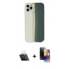 MARSİLYAN™- iPhone 11 Pro Kılıf Yadigar Çizgi - Siyah 3D Antistatik Mat Seramik Nano Ekran Koruyucu + Şeffaf Kamera Lens Koruma Cam