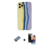 MARSİLYAN™- iPhone 11 Pro Kılıf Yadigar Çizgi - Siyah 3D Antistatik Mat Seramik Nano Ekran Koruyucu + Shine Kamera Lens Koruma Cam - GI