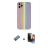 MARSİLYAN™- iPhone 11 Pro Kılıf Yadigar Çizgi - Siyah 3D Antistatik Mat Seramik Nano Ekran Koruyucu + Shine Kamera Lens Koruma Cam - GI