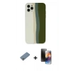 MARSİLYAN™- iPhone 11 Pro Kılıf Yadigar Çizgi - Siyah 3D Antistatik Mat Seramik Nano Ekran Koruyucu + Shine Kamera Lens Koruma Cam - GS