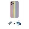 MARSİLYAN™- iPhone 11 Pro Kılıf Yadigar Çizgi - Siyah 3D Antistatik Seramik Nano Ekran Koruyucu + Shine Kamera Lens Koruma Cam - GD