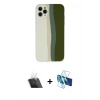 MARSİLYAN™- iPhone 11 Pro Kılıf Yadigar Çizgi - Siyah 3D Antistatik Seramik Nano Ekran Koruyucu + Kamera Lens Koruma Cam - SF